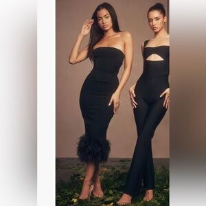 House of CB Midi Feather Dress